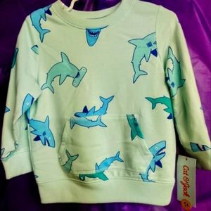 NWT boys 2t cat&jack sweater with pocket